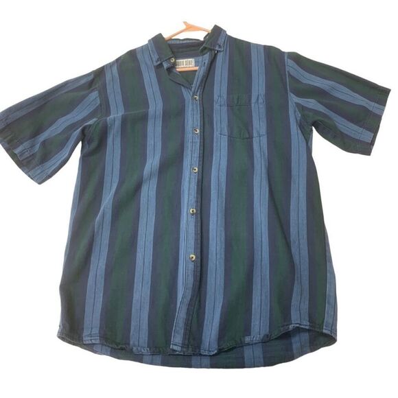 Vintage Striped Button Down Top